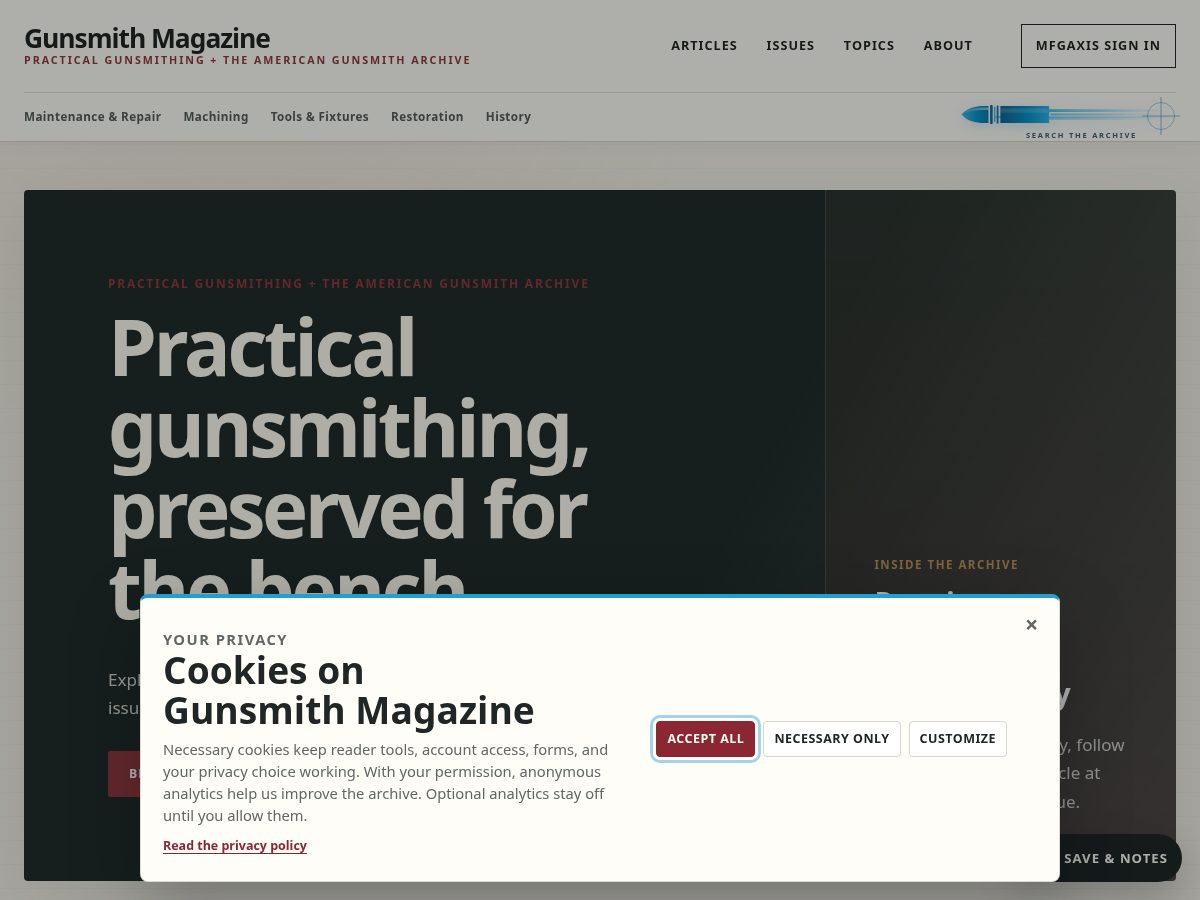 Landing-page snapshot of guns.pub
