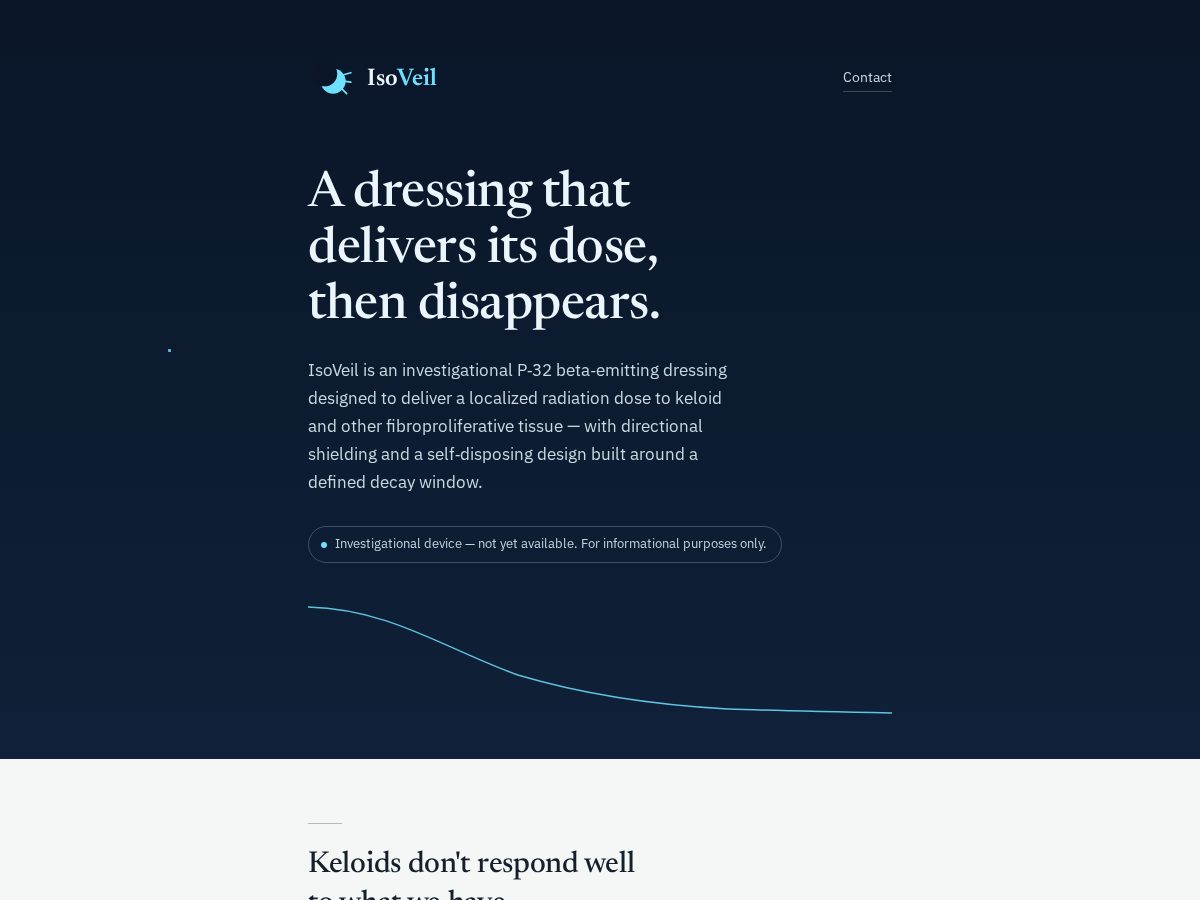 Landing-page snapshot of isoveil.com