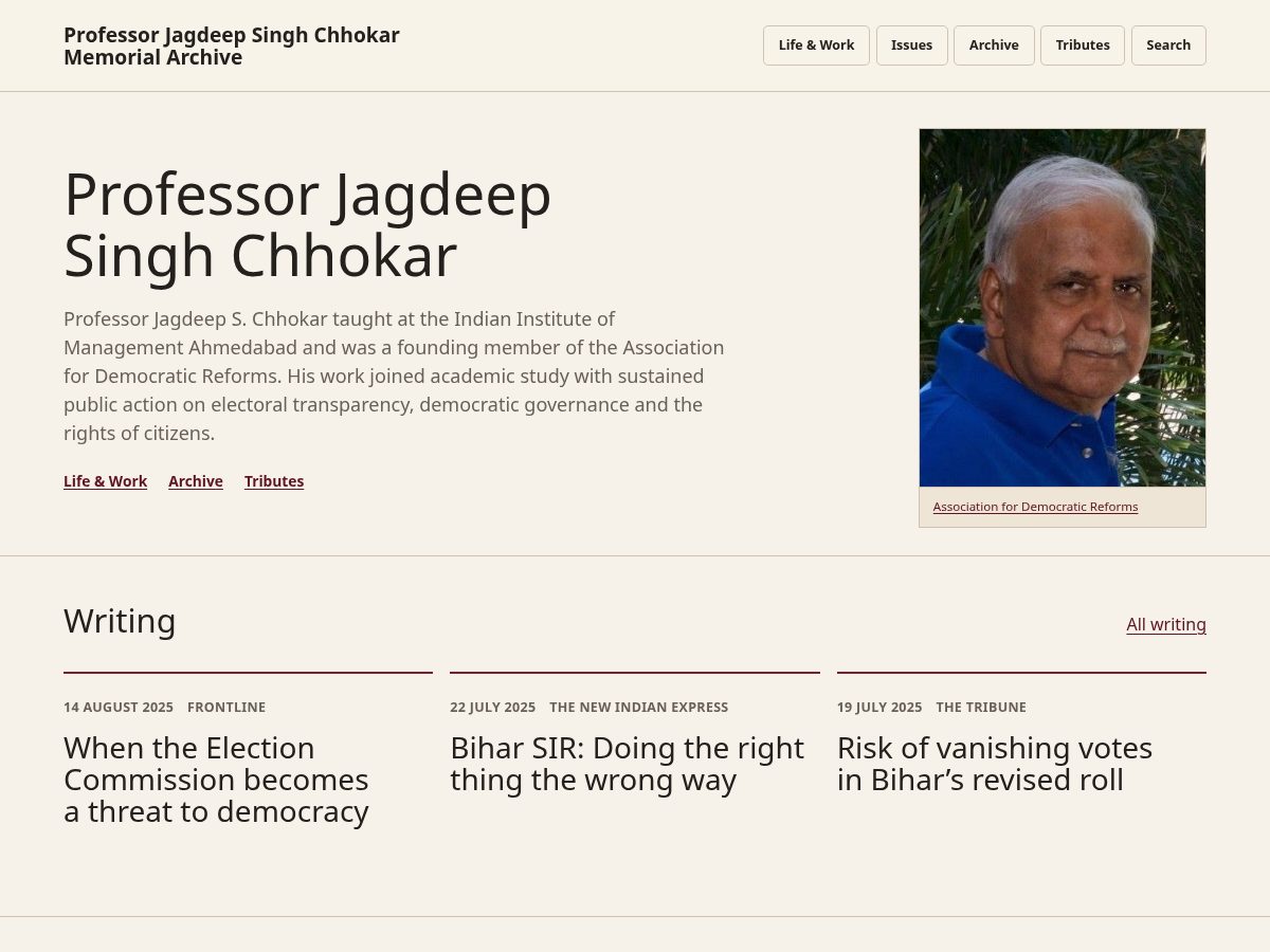 Landing-page snapshot of jagdeepchhokar.org