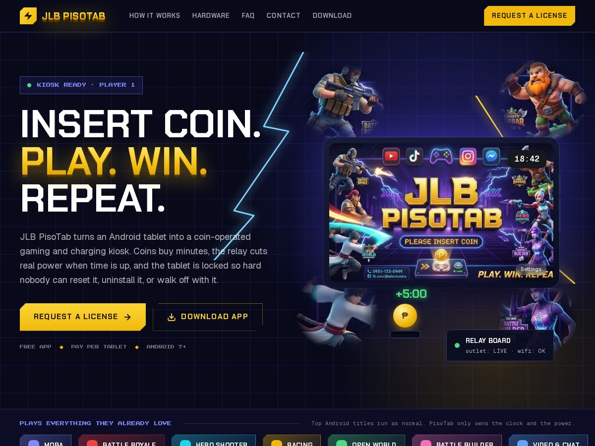 Landing-page snapshot of jlbelectronics.app