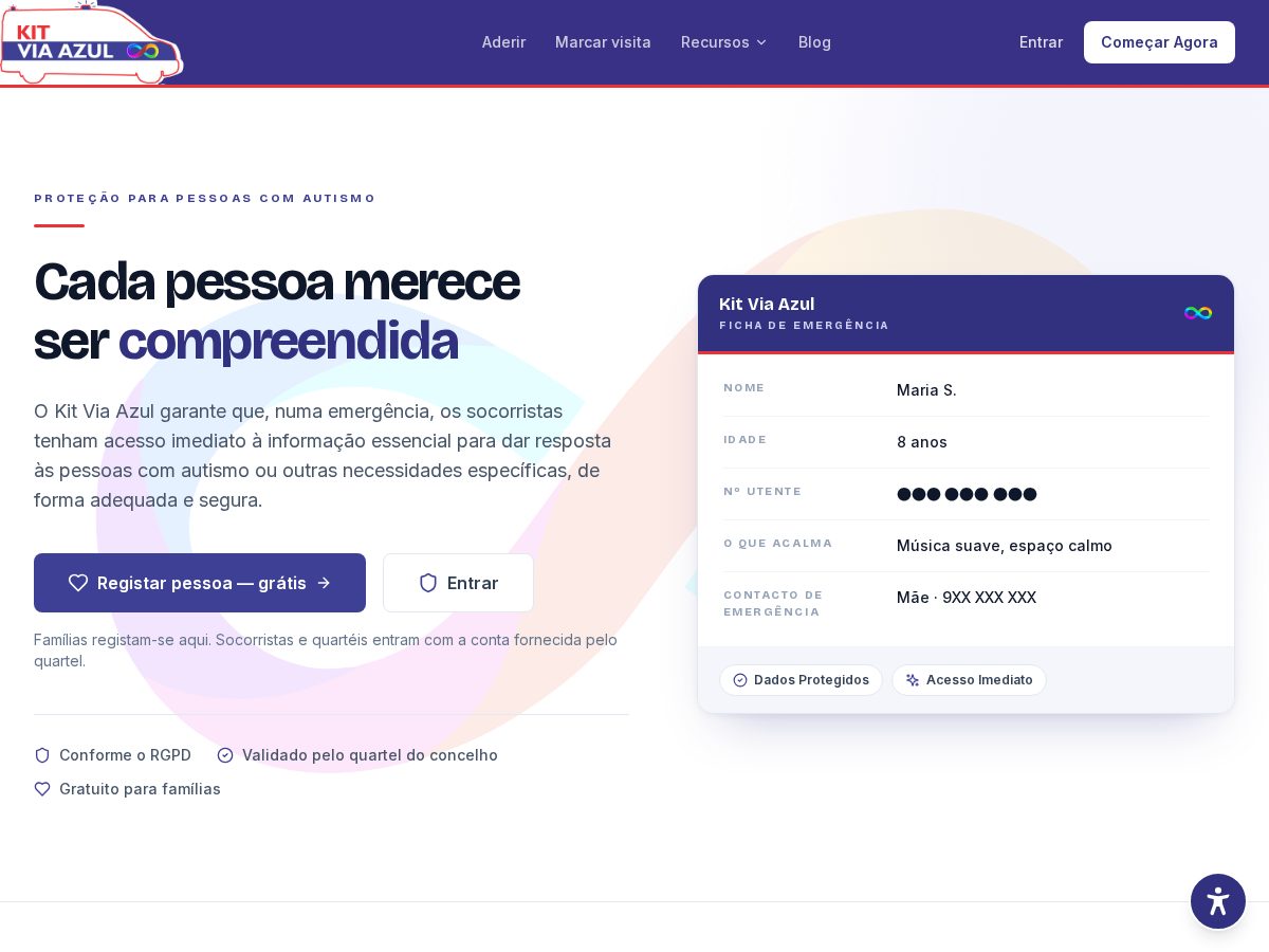 Landing-page snapshot of kitviaazul.com