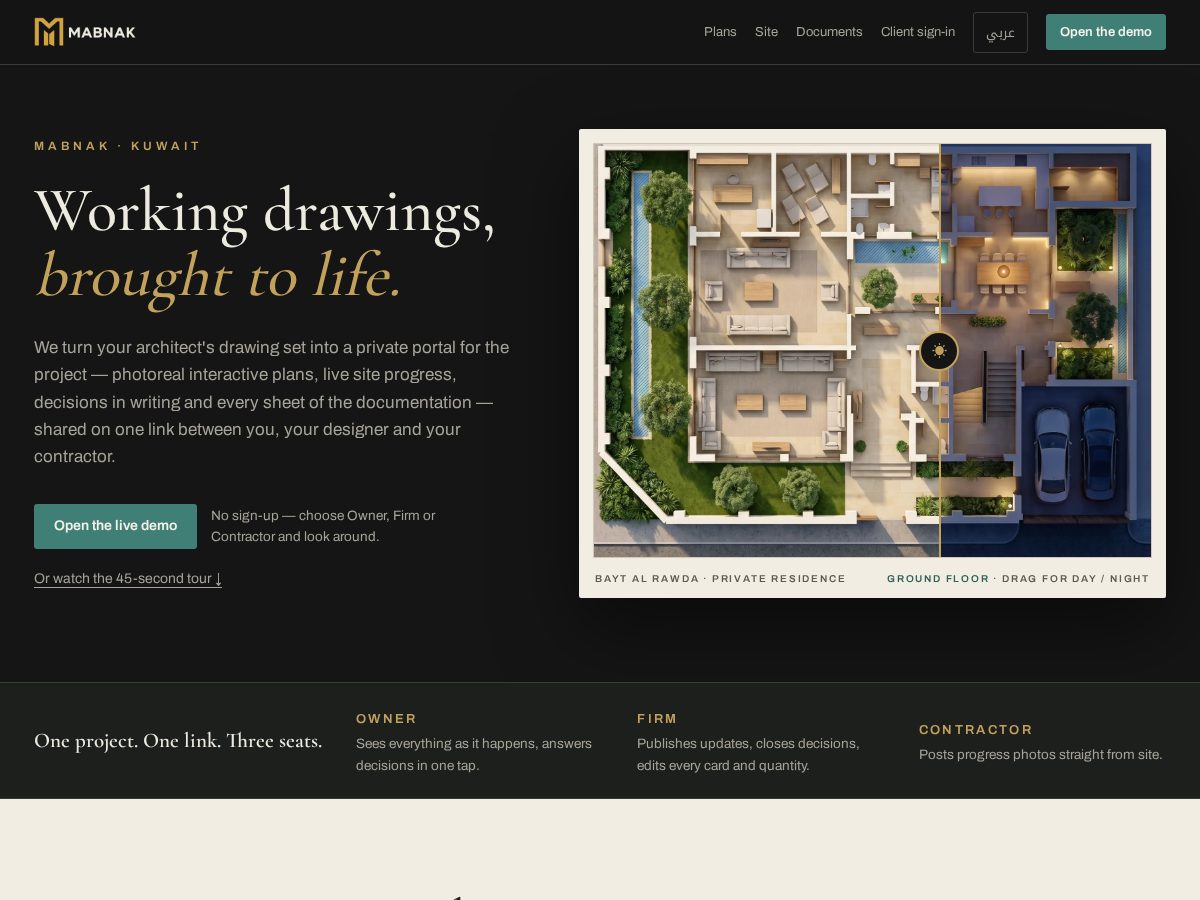 Landing-page snapshot of mabnakapp.com