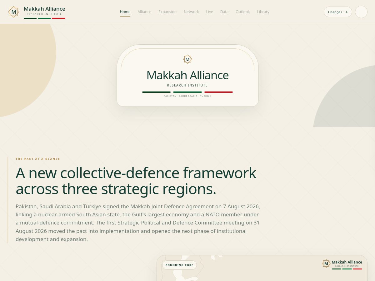 Landing-page snapshot of makkahdefensealliance.com