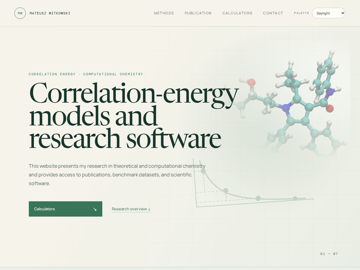 Landing-page snapshot of matwitkowski.com