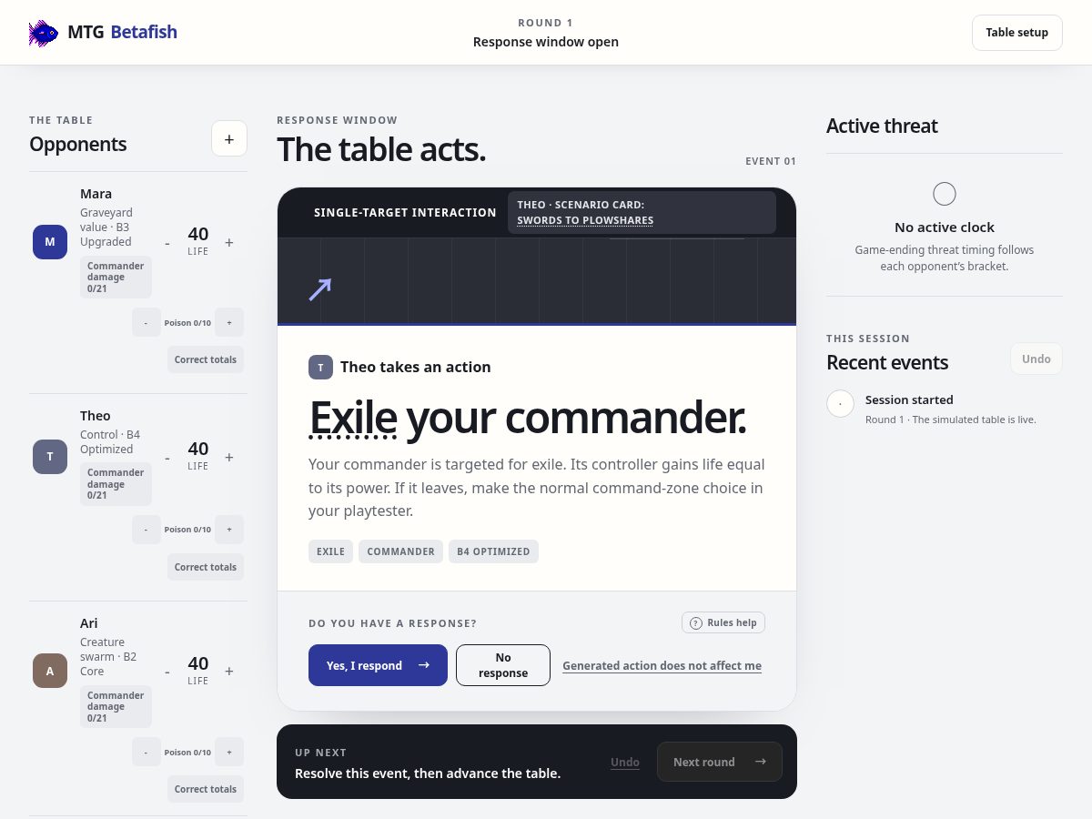 Landing-page snapshot of mtgbetafish.com
