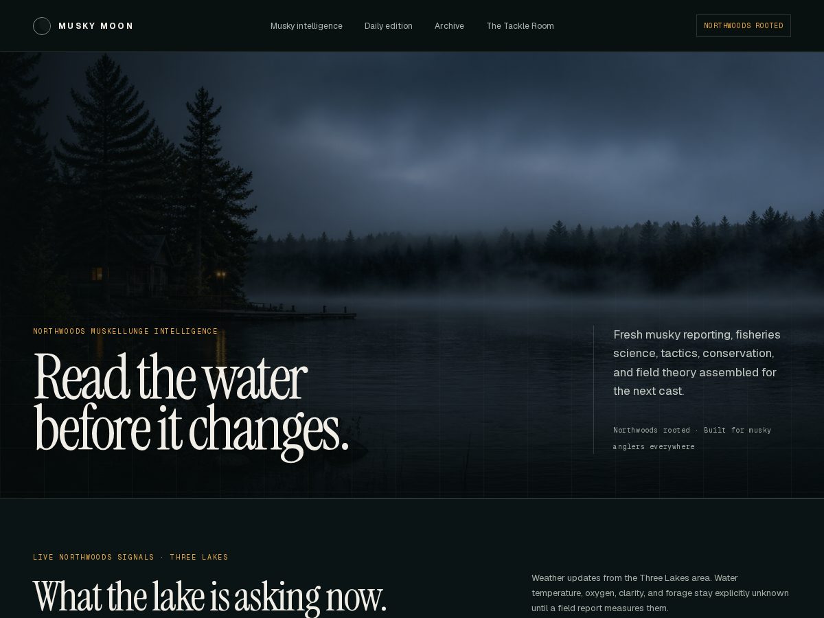 Landing-page snapshot of muskymoon.com