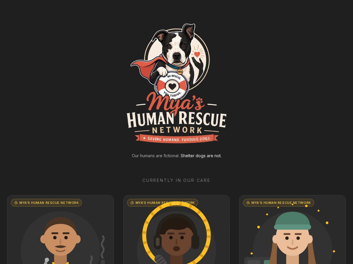 Landing-page snapshot of myarescue.com