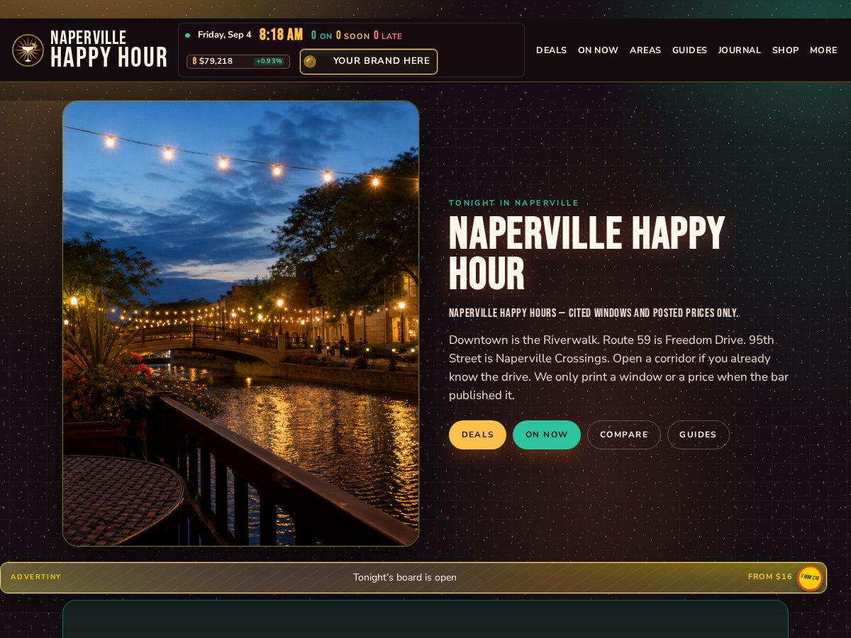 Landing-page snapshot of napervillehappy.com