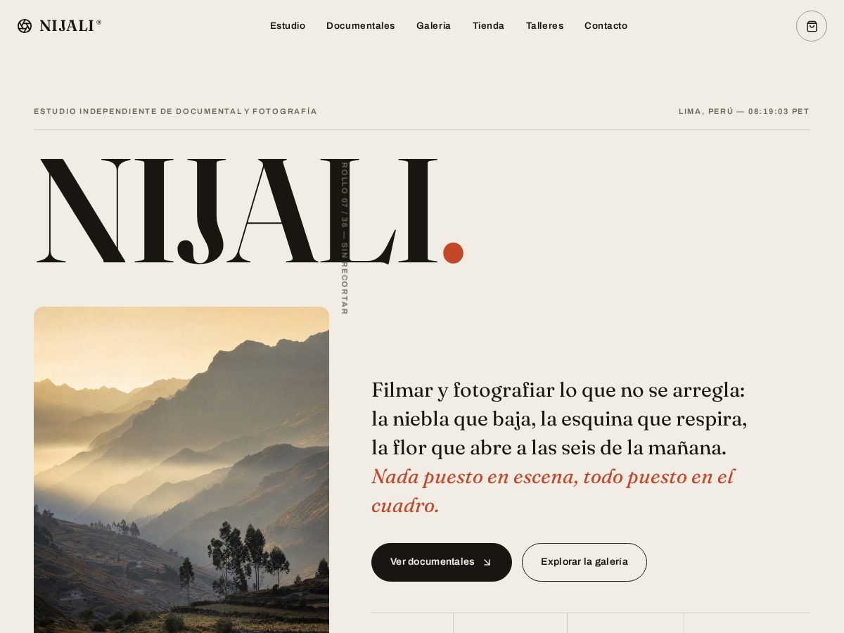 Landing-page snapshot of nijali.com