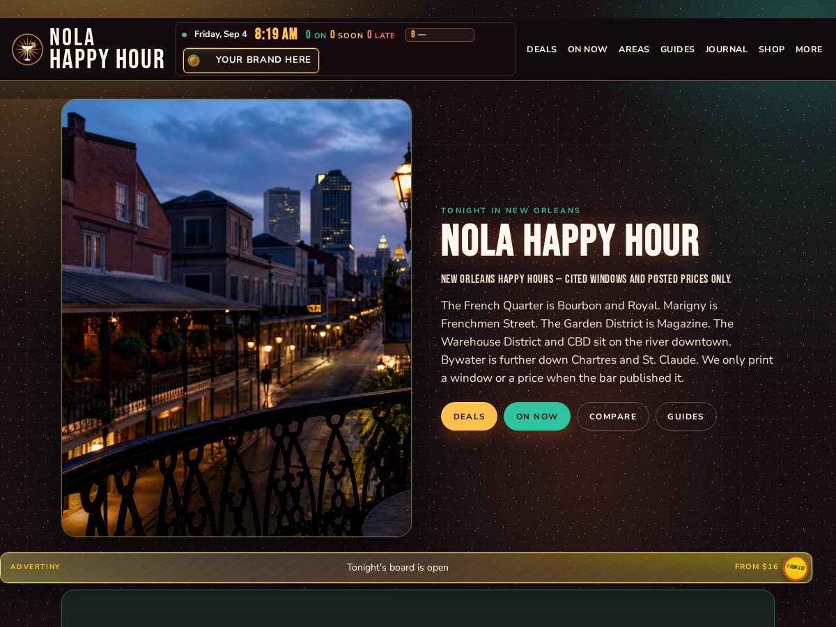 Landing-page snapshot of nolahappy.com