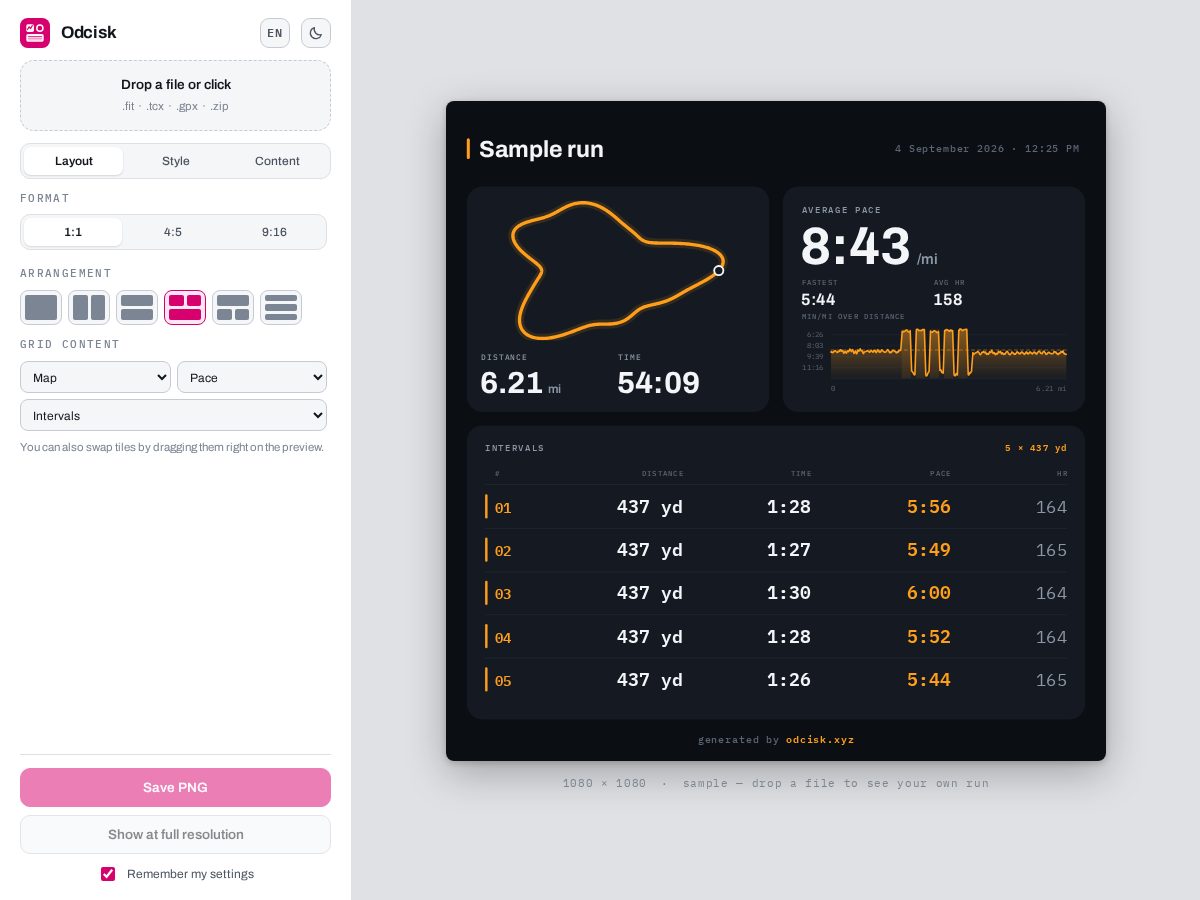 Landing-page snapshot of odcisk.xyz
