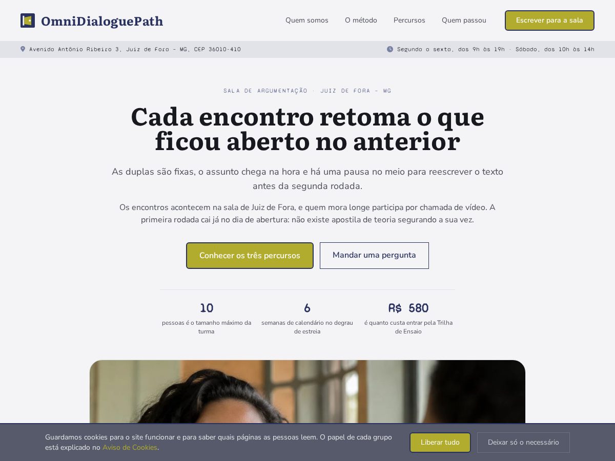 Landing-page snapshot of omnidialoguepath.digital