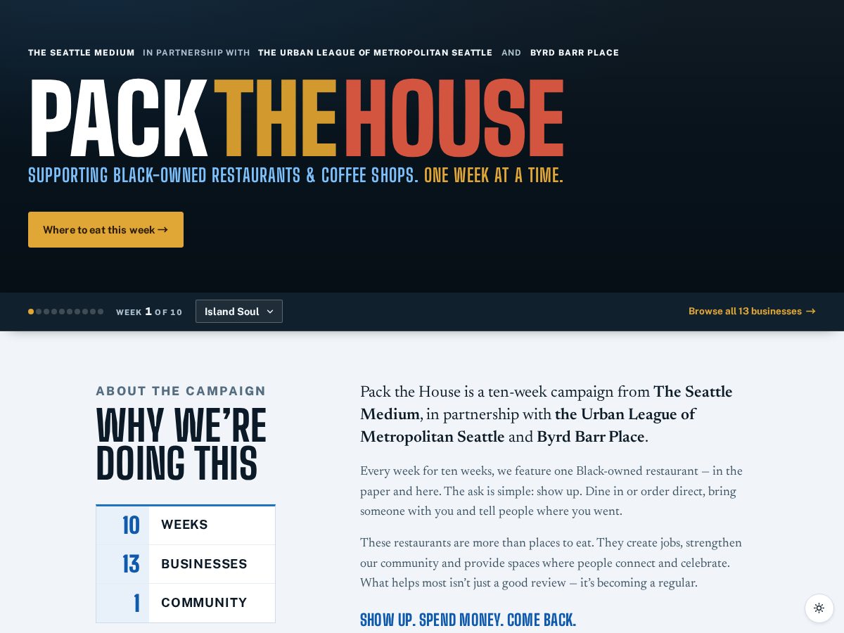 Landing-page snapshot of packthehouseseattle.com