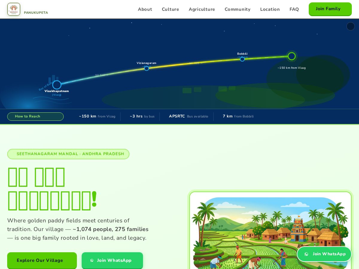 Landing-page snapshot of panukupeta.family