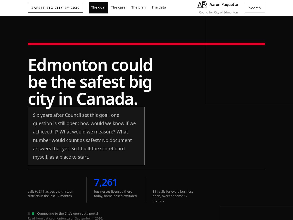 Landing-page snapshot of paquette.works