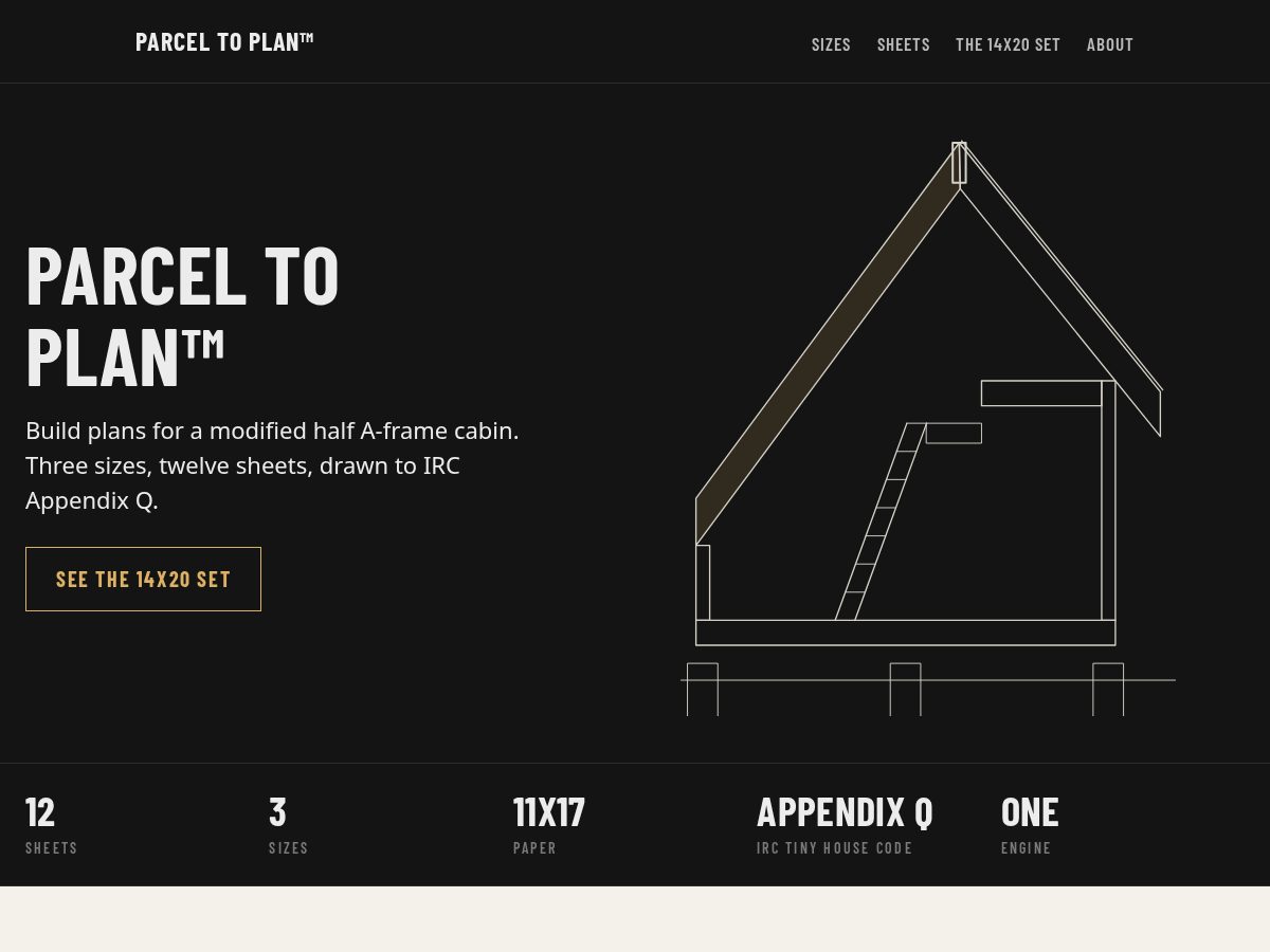Landing-page snapshot of parceltoplan.com