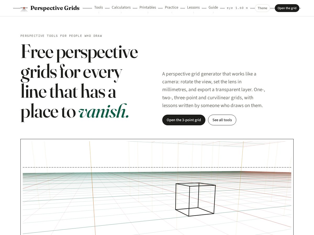 Landing-page snapshot of perspectivegrids.com