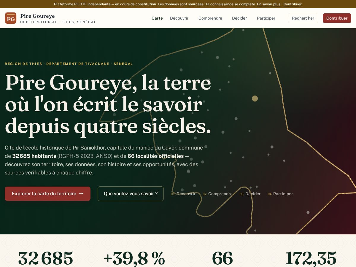 Landing-page snapshot of pire-goureye.com