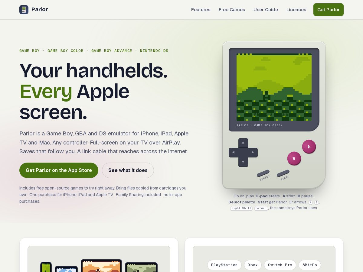 Landing-page snapshot of playparlor.app