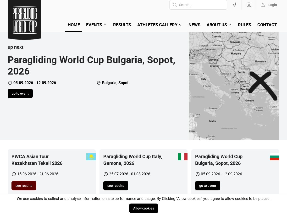 Landing-page snapshot of pwca.events