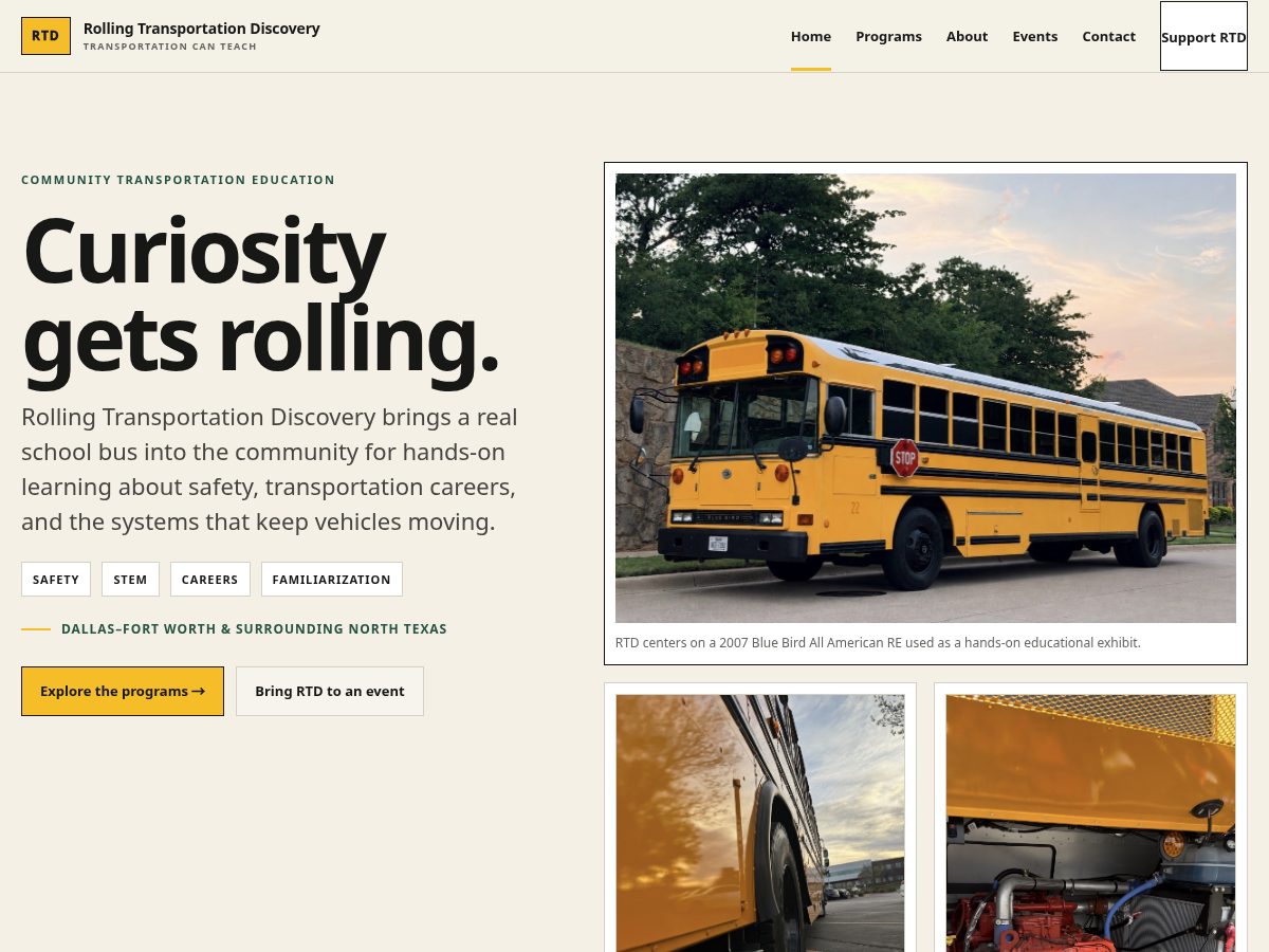 Landing-page snapshot of rtdiscovery.org
