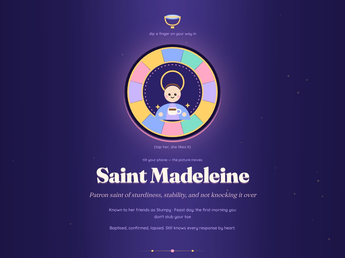 Landing-page snapshot of saintmadeleine.church