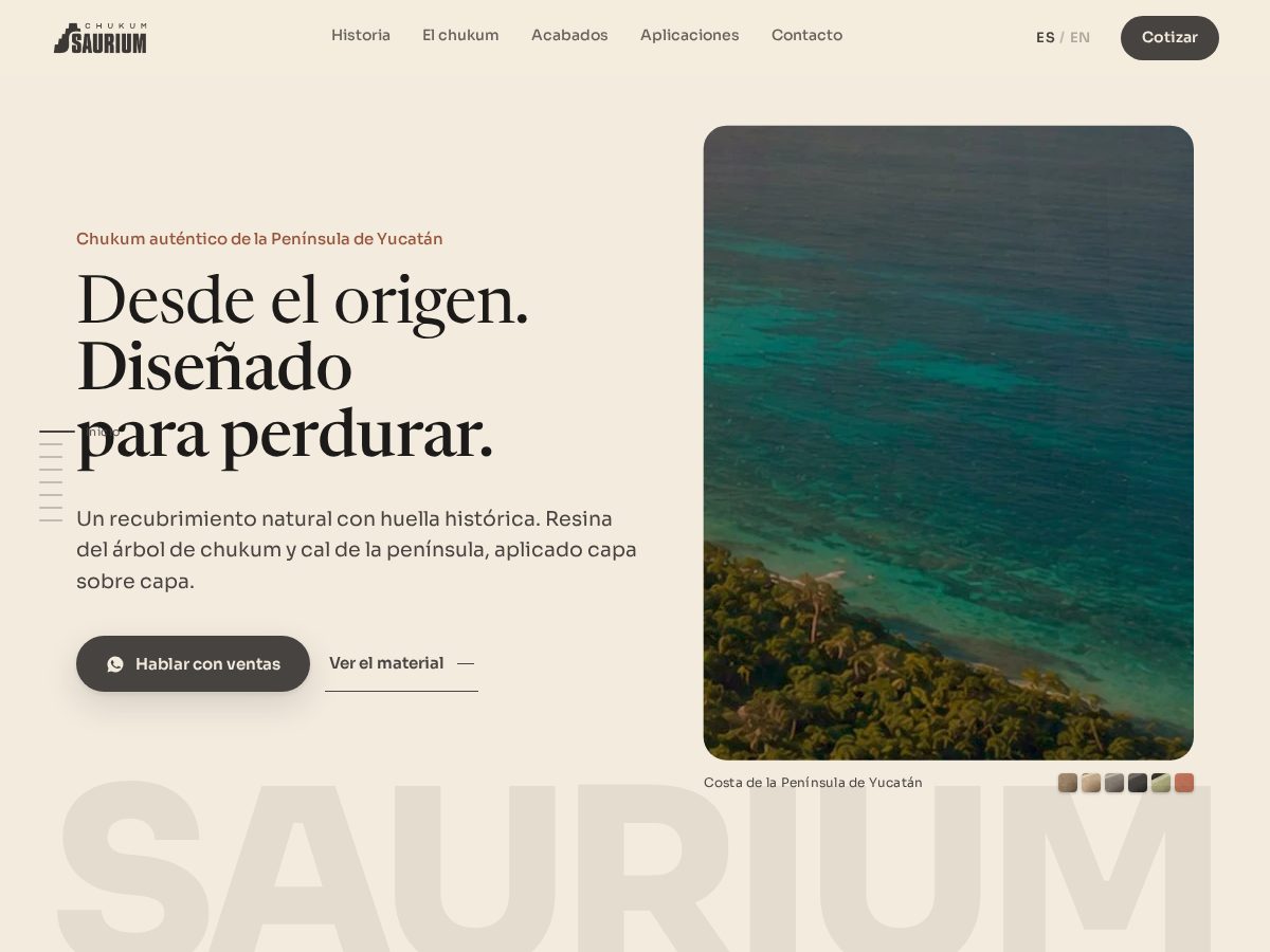 Landing-page snapshot of sauriumchukum.com
