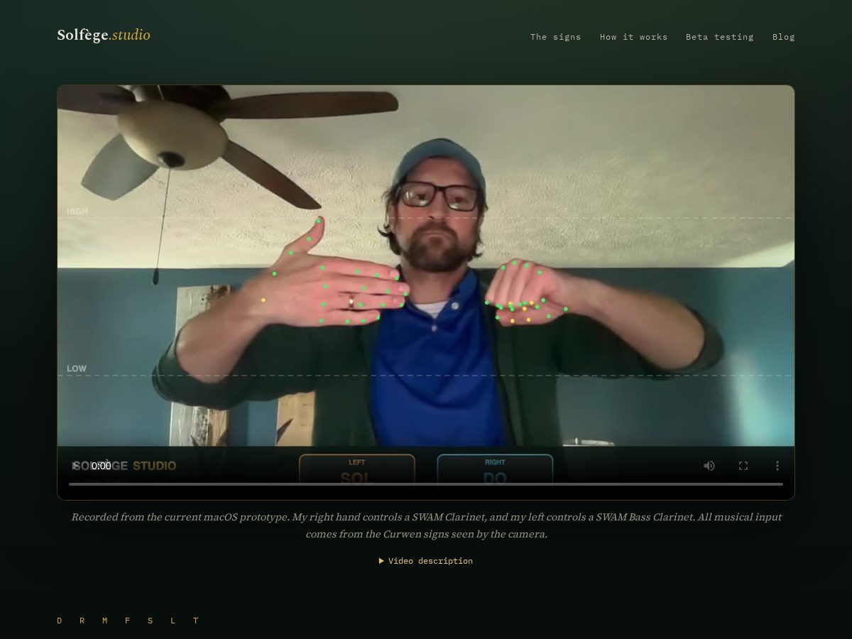 Landing-page snapshot of solfege.studio