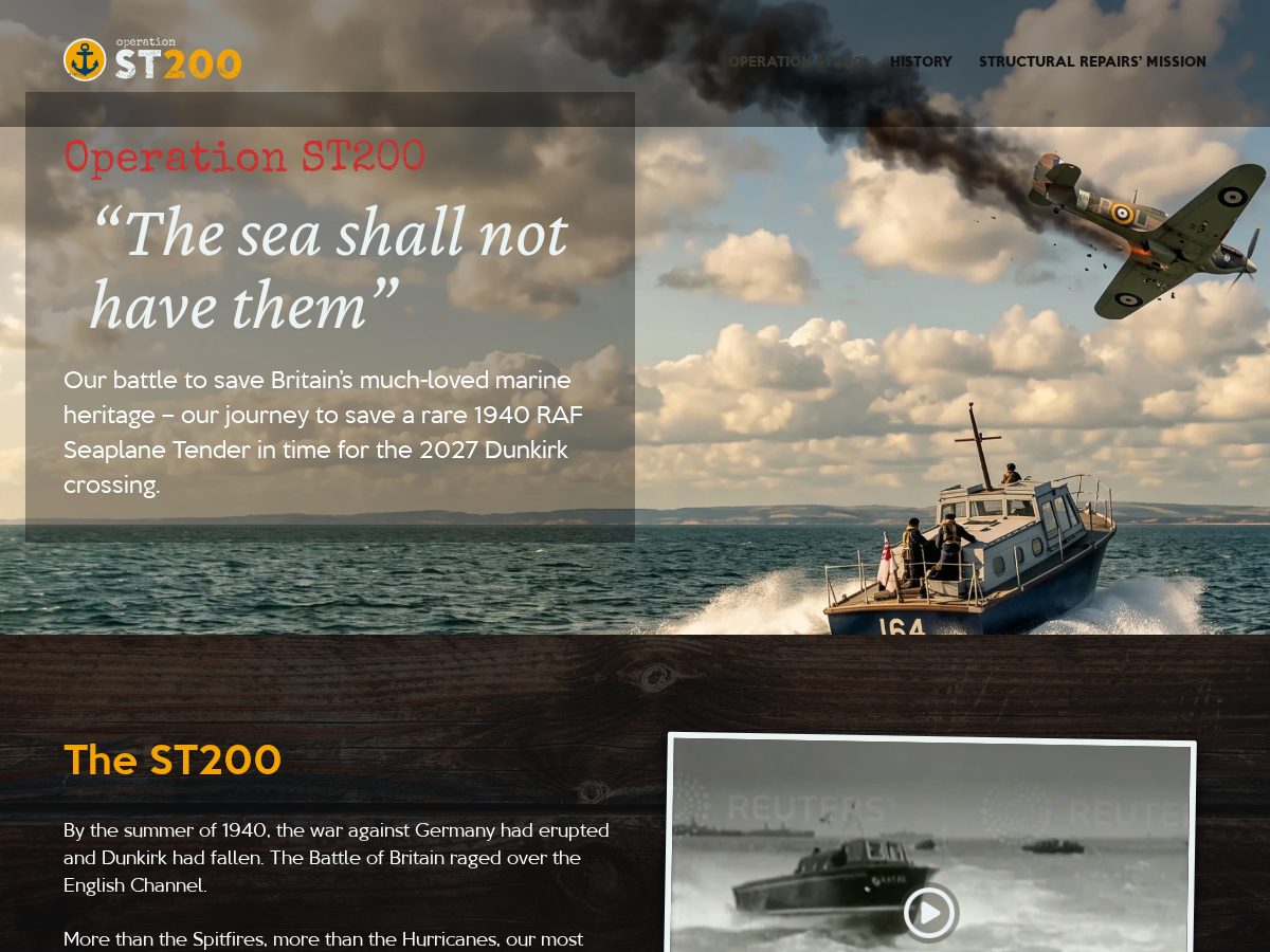 Landing-page snapshot of st200tender.com