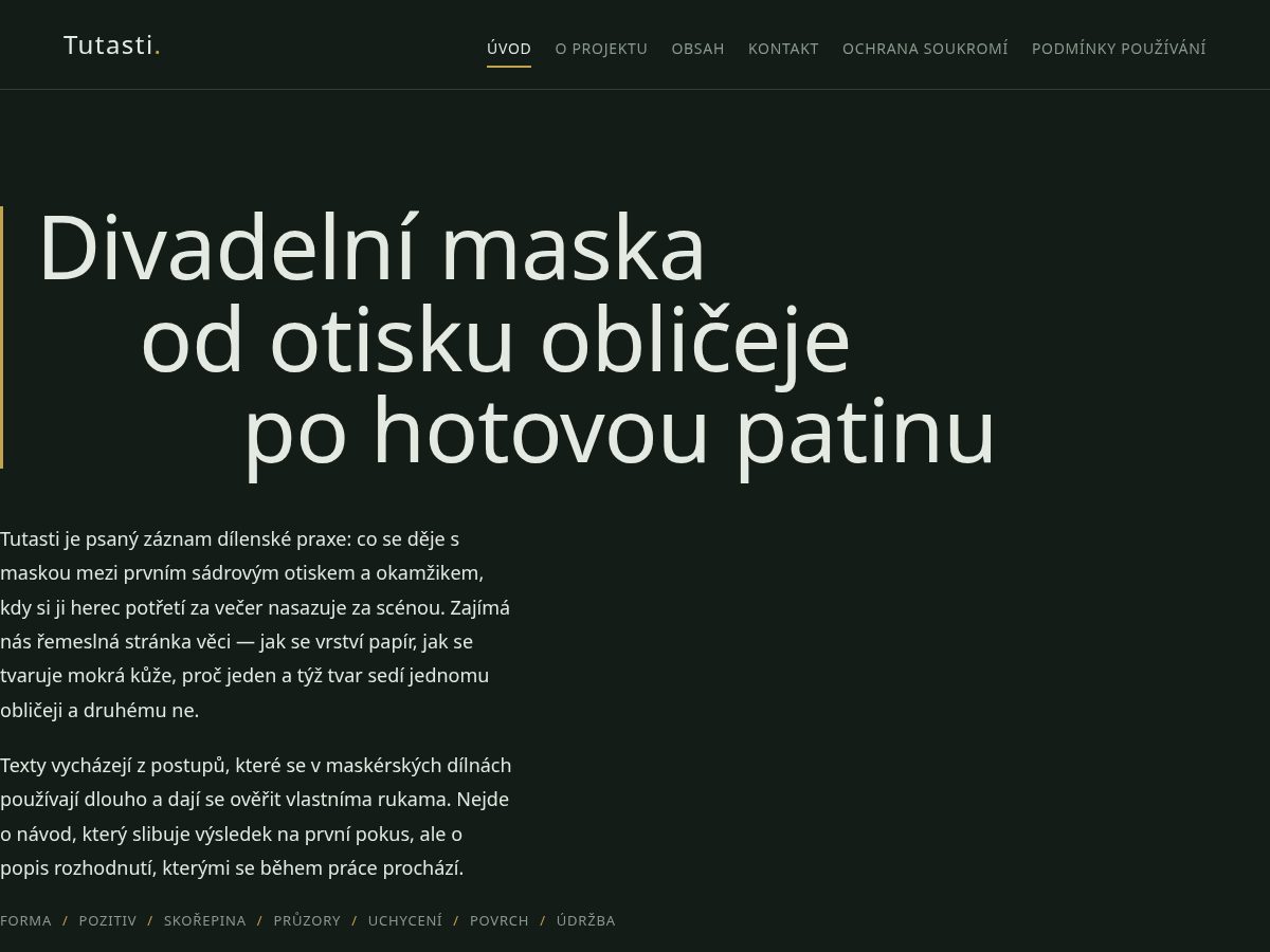 Landing-page snapshot of tutasti.world