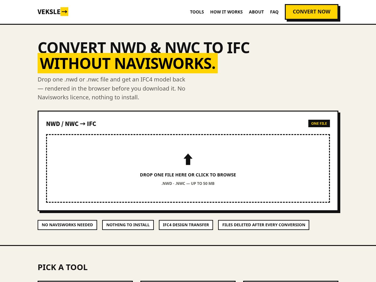 Landing-page snapshot of veksle.com