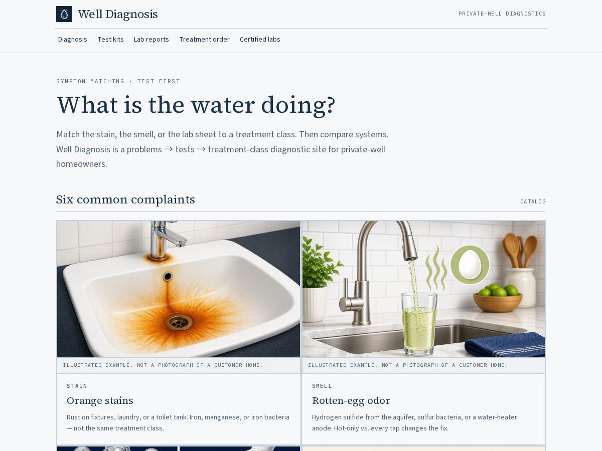 Landing-page snapshot of welldiagnosis.com