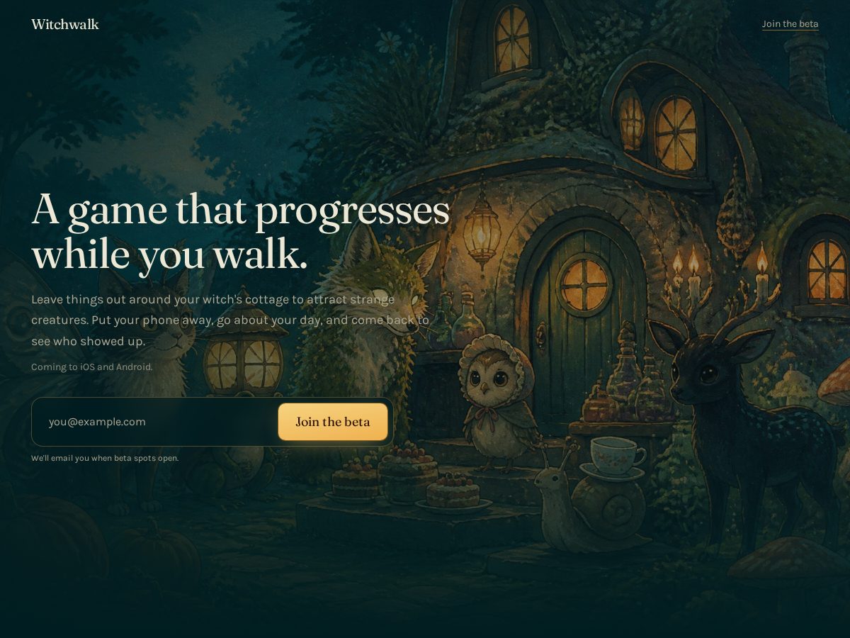 Landing-page snapshot of witchwalk.app