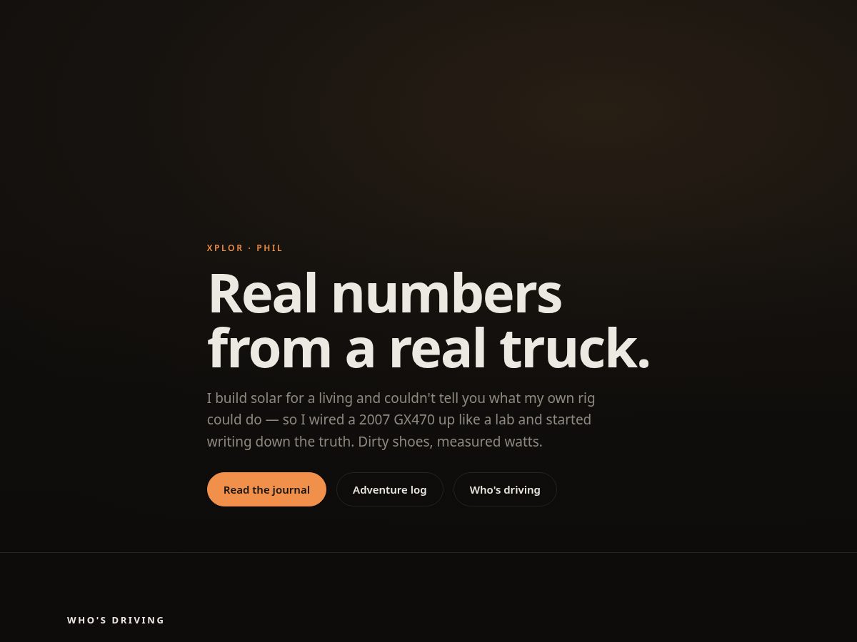 Landing-page snapshot of xplorphil.com