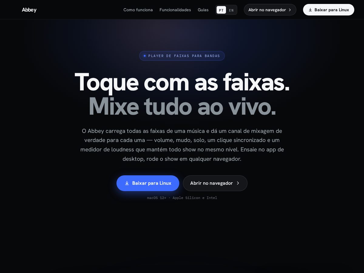 Landing-page snapshot of abbeyplayer.com
