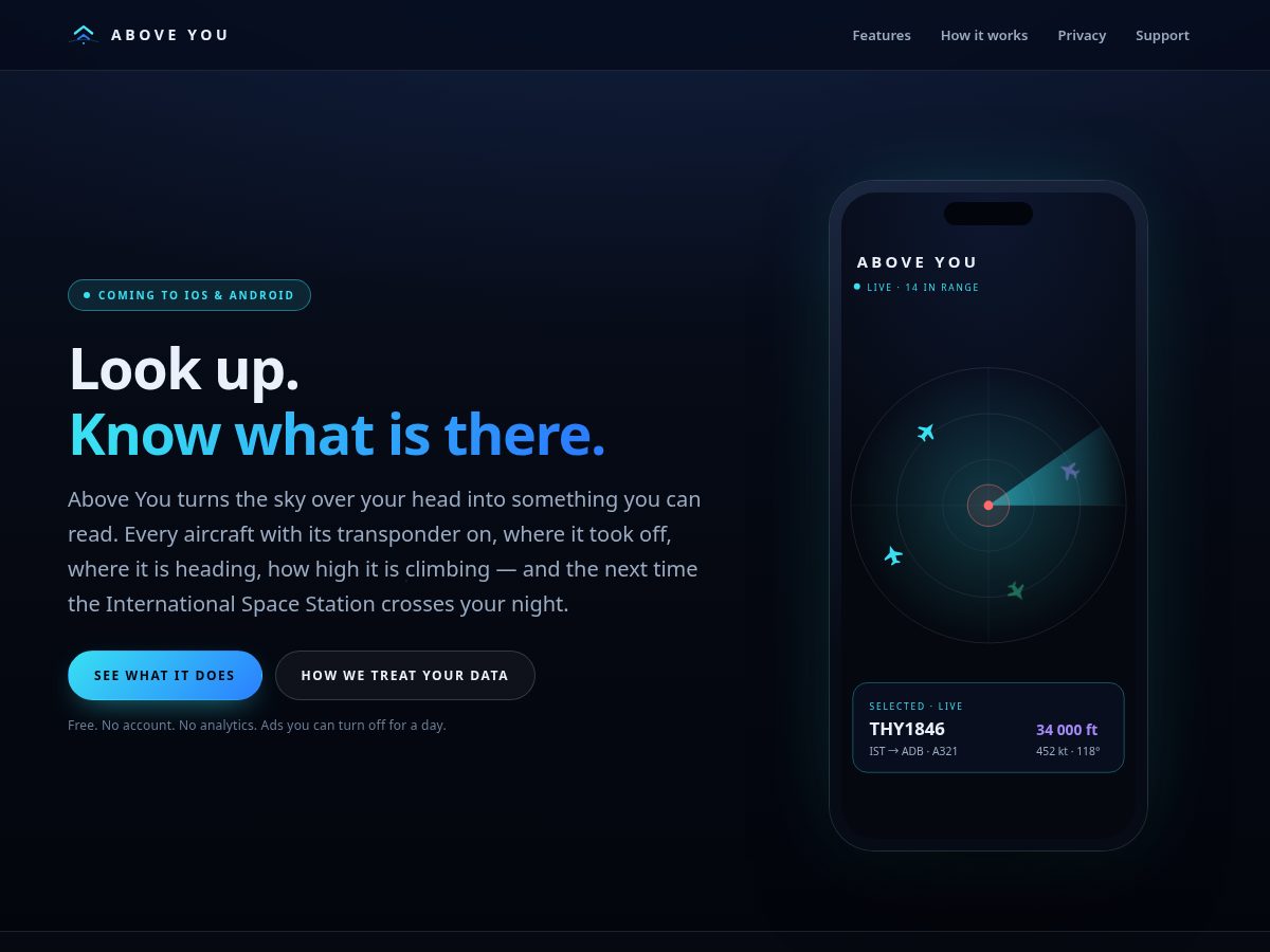 Landing-page snapshot of above-you.app