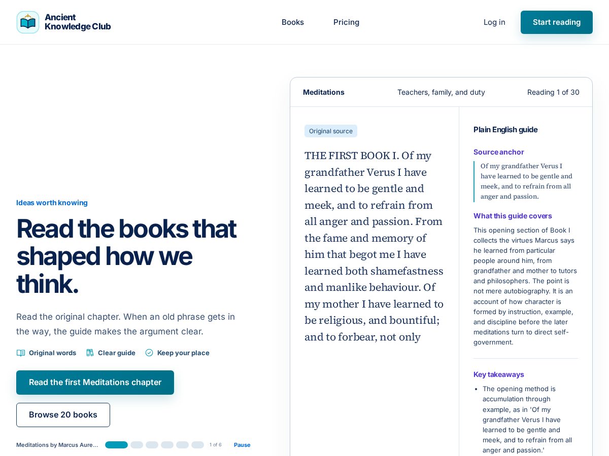 Landing-page snapshot of ancientknowledge.club