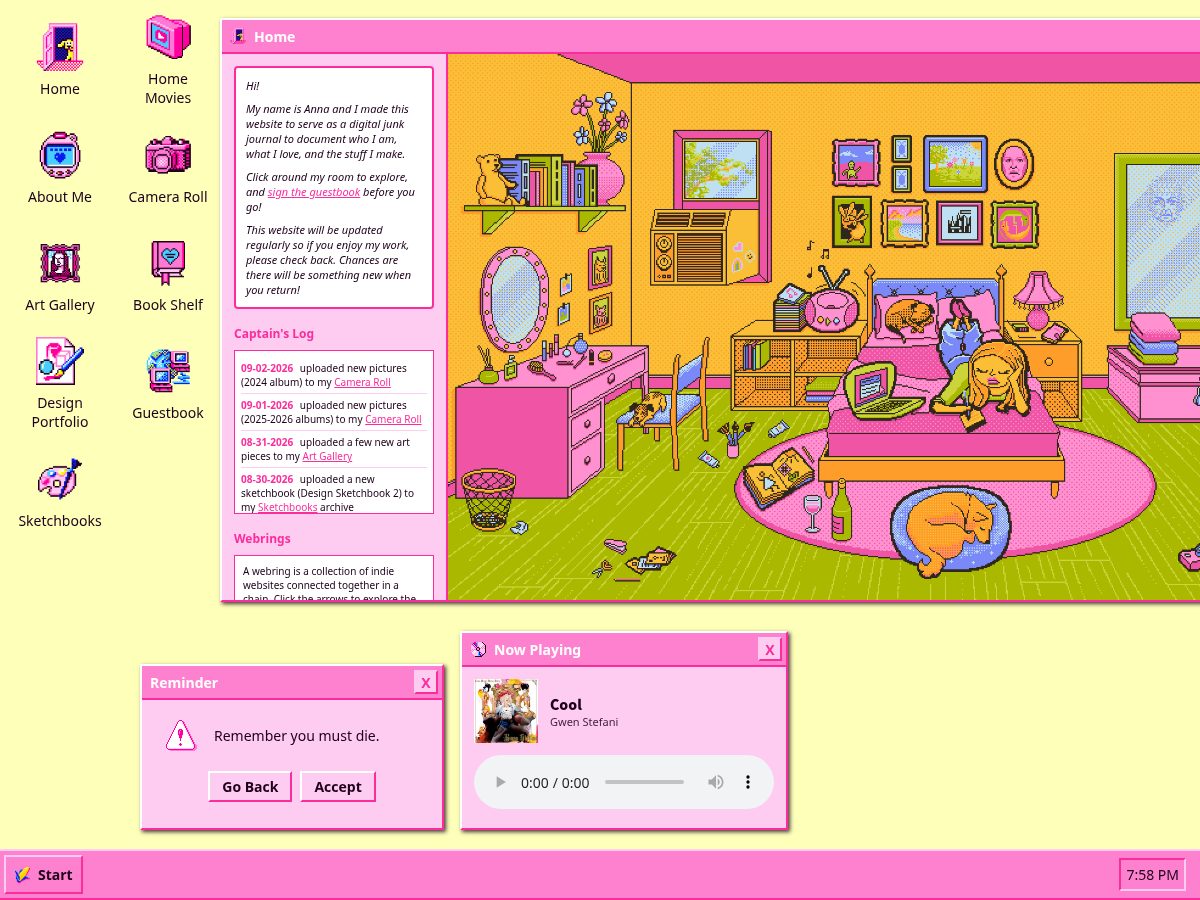 Landing-page snapshot of annaaucompaugh.com