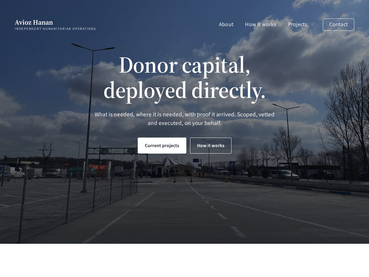 Landing-page snapshot of aviozhanan.com