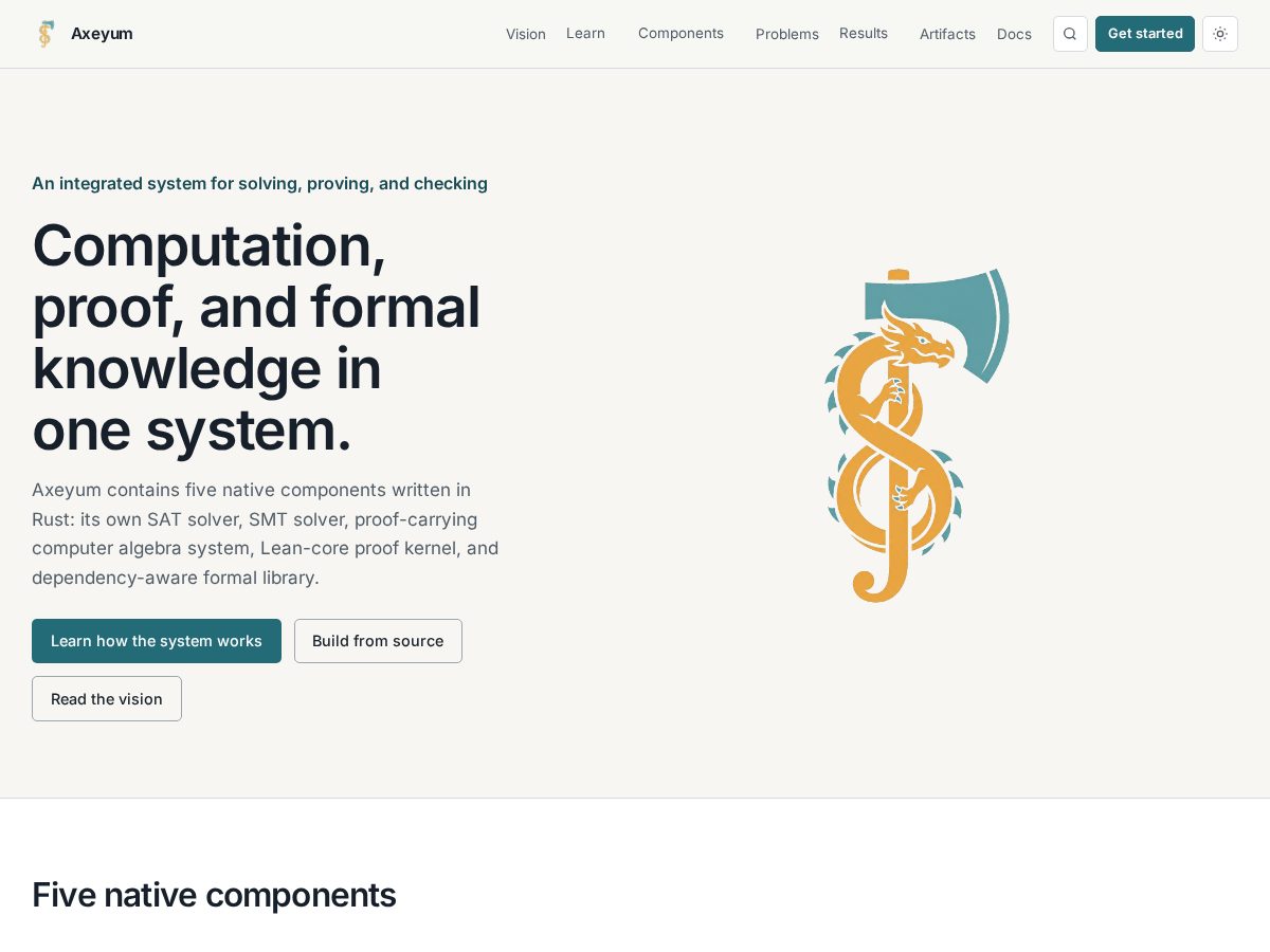 Landing-page snapshot of axeyum.com
