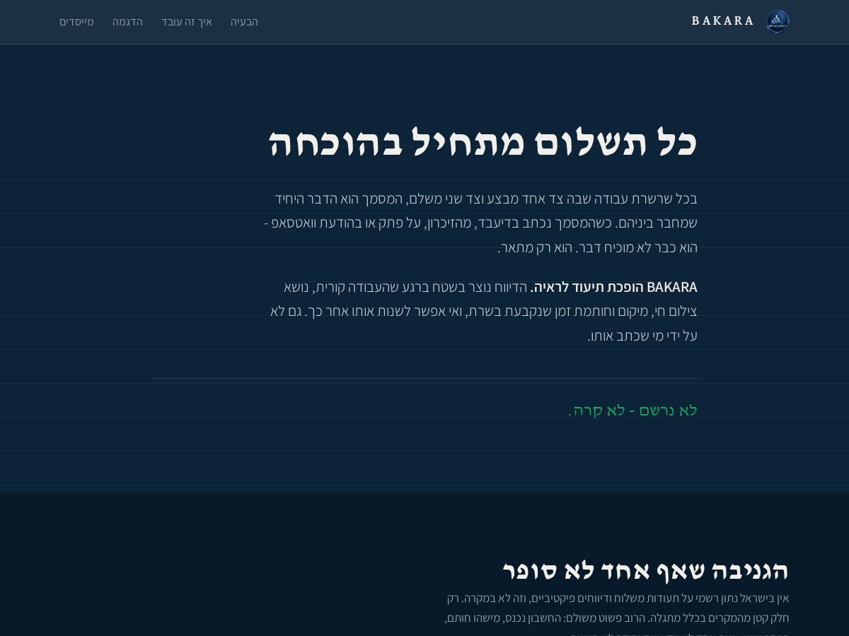Landing-page snapshot of bakara.site
