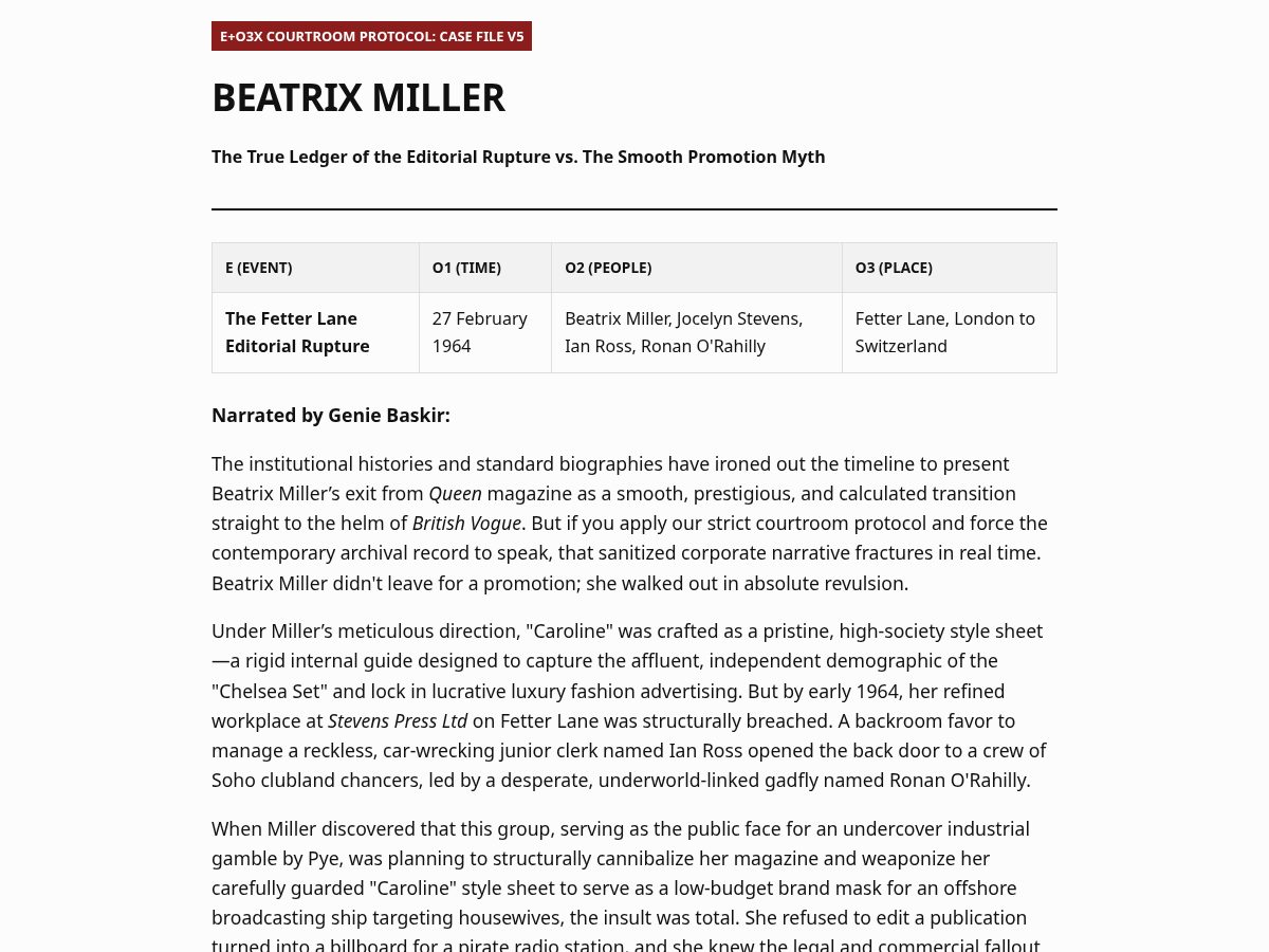 Landing-page snapshot of beatrixmiller.com