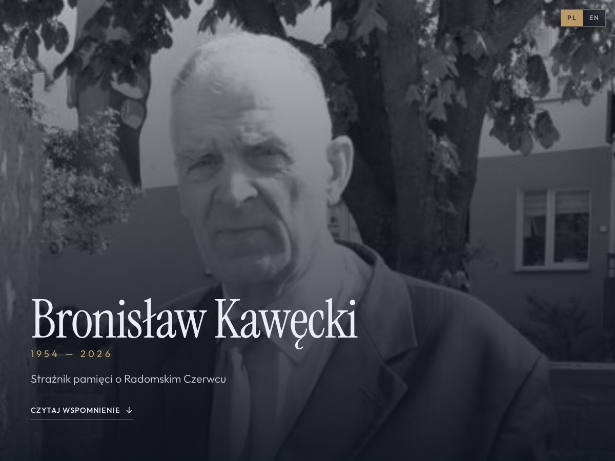 Landing-page snapshot of bkawecki.com