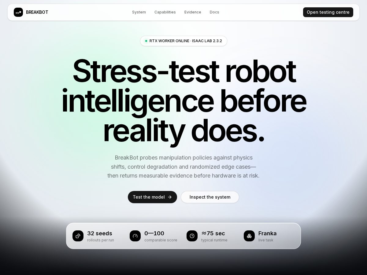 Landing-page snapshot of breakbot.online