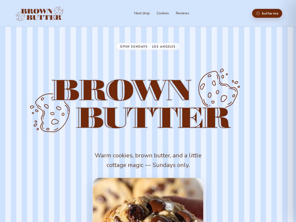 Landing-page snapshot of brownbutter.shop