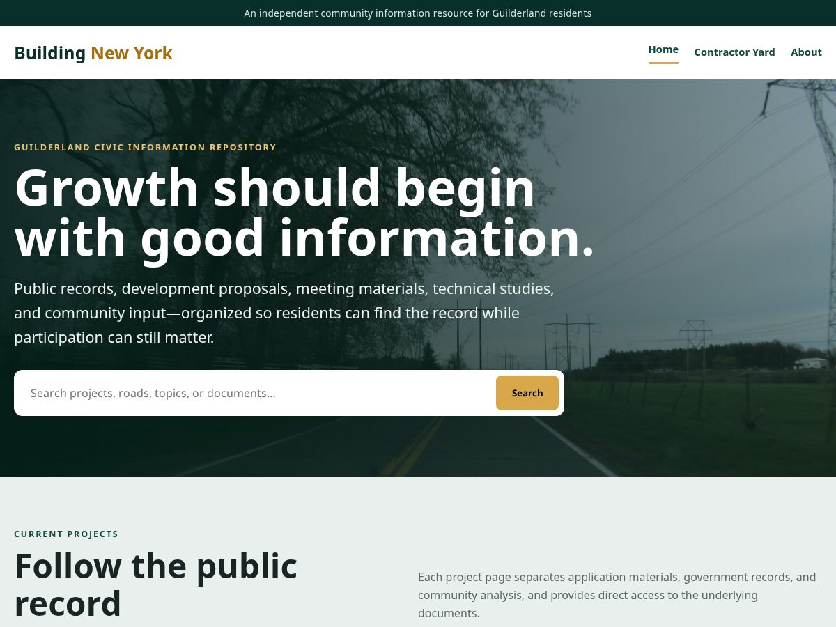 Landing-page snapshot of builderlandny.com