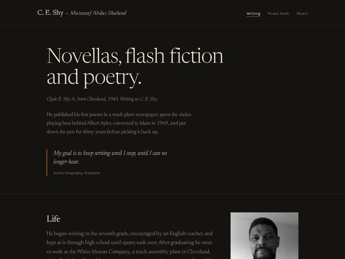 Landing-page snapshot of ce-shy.com
