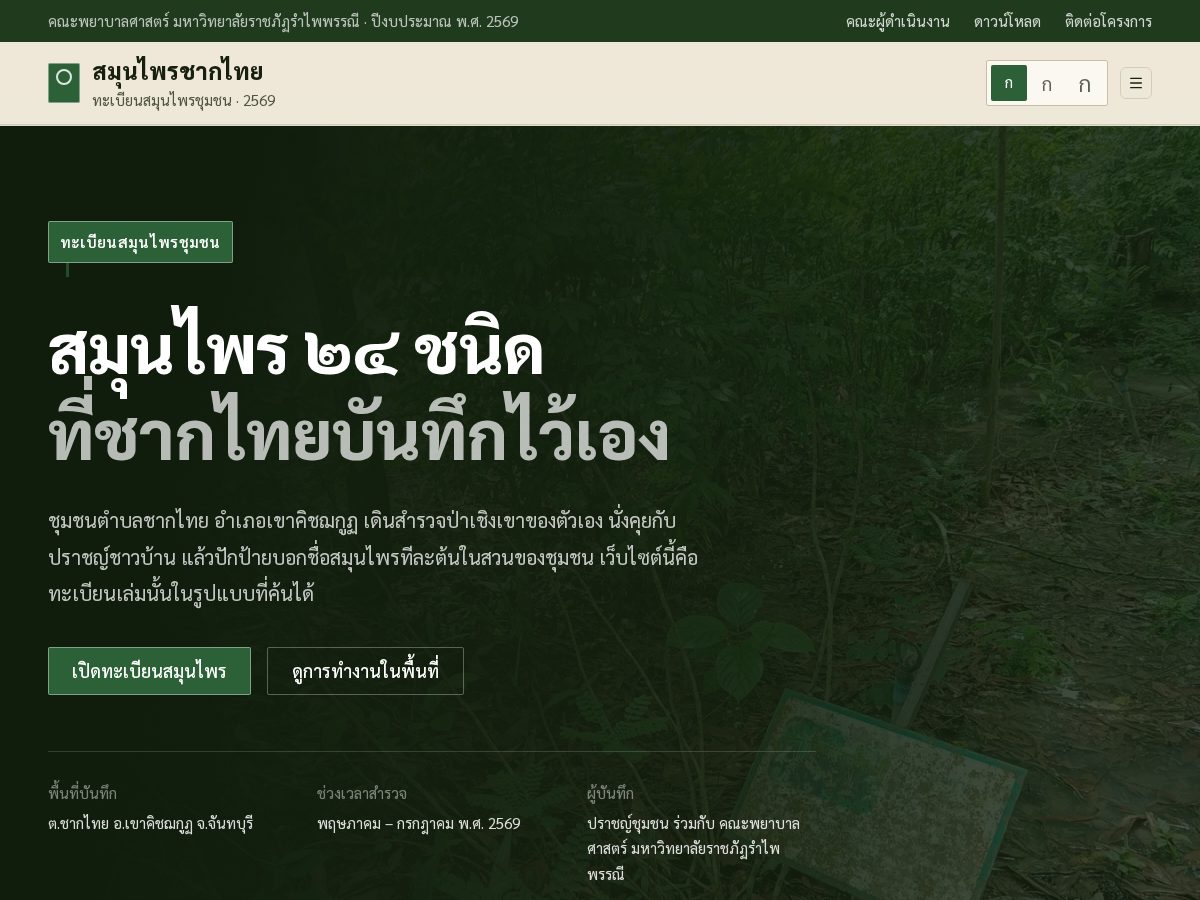 Landing-page snapshot of chakthaiherbs.com
