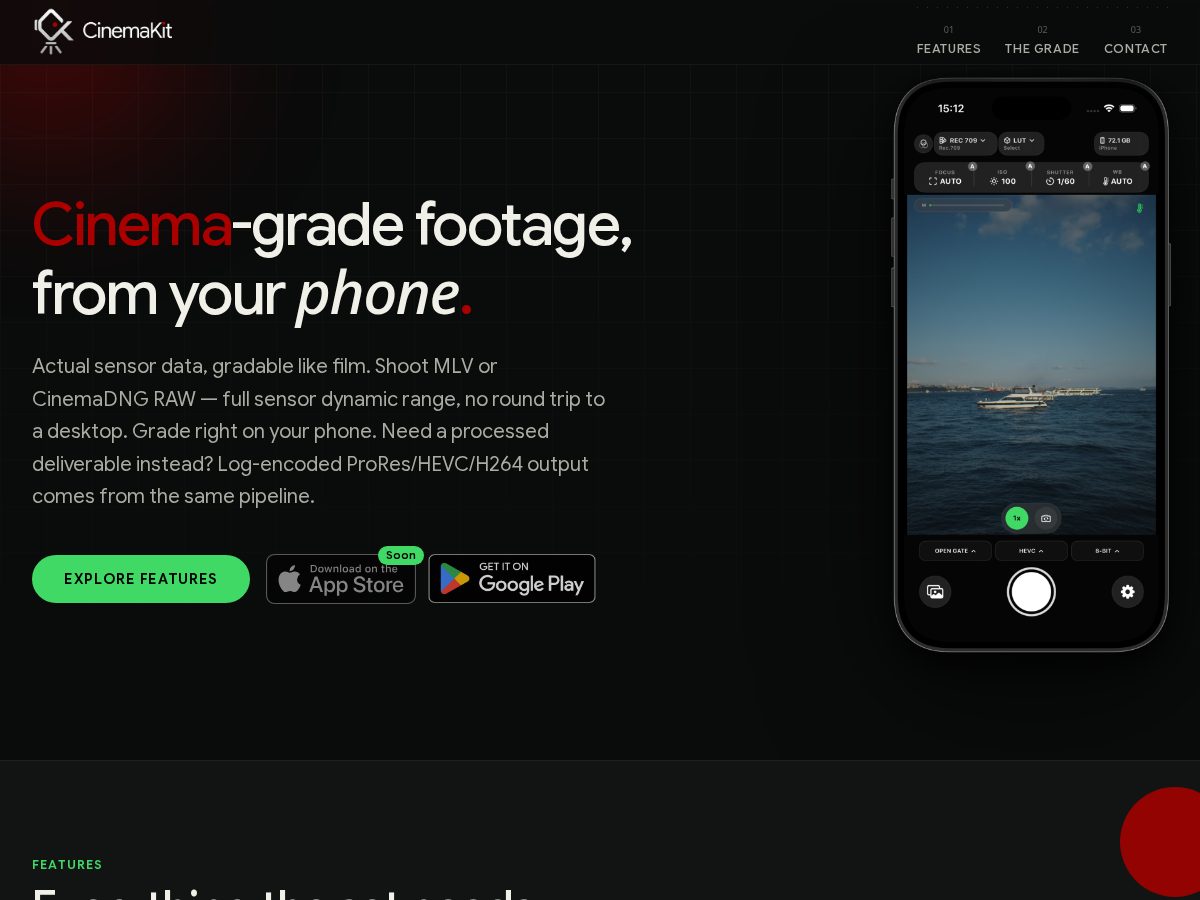 Landing-page snapshot of cinemakit.app