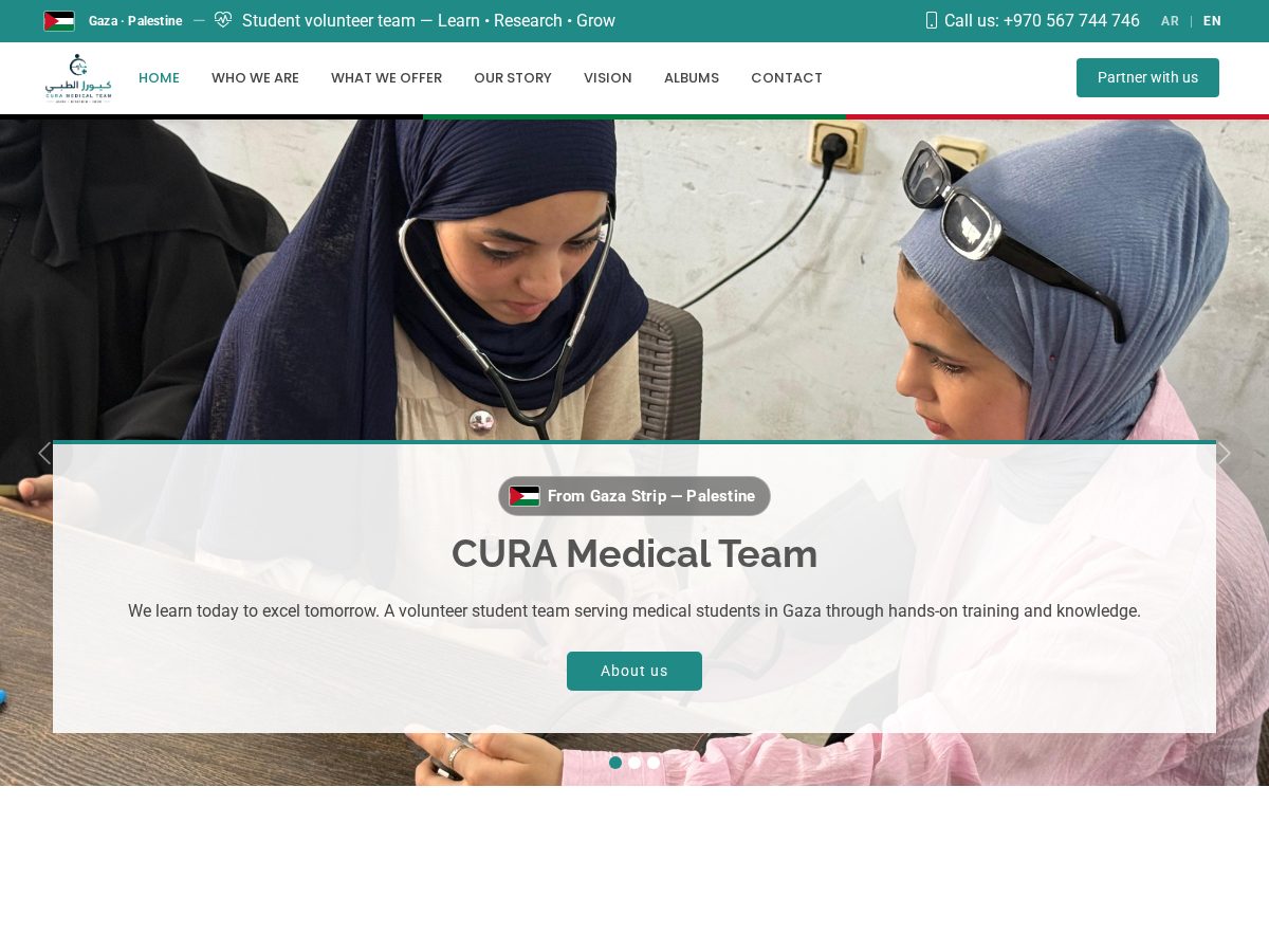 Landing-page snapshot of cura-ps.org